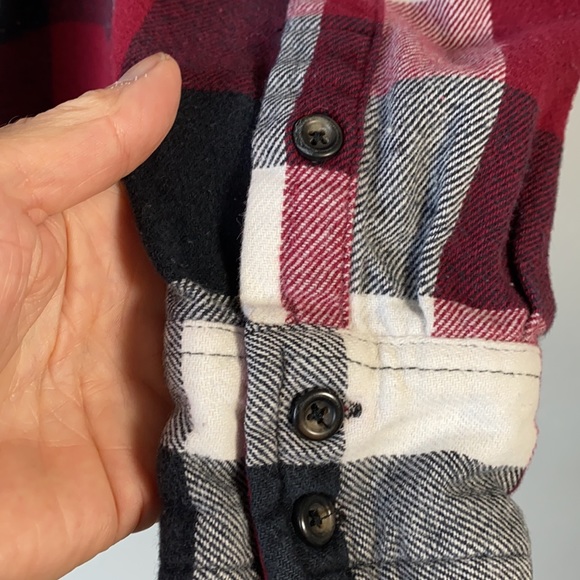 Forever 21 Plaid Flannel Shirt With Detachable Hood, Size S - Picture 5 of 6